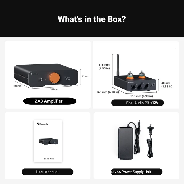 Fosi Audio ZA3 ステレオパワーアンプ TPA3255 クラス D HiFi