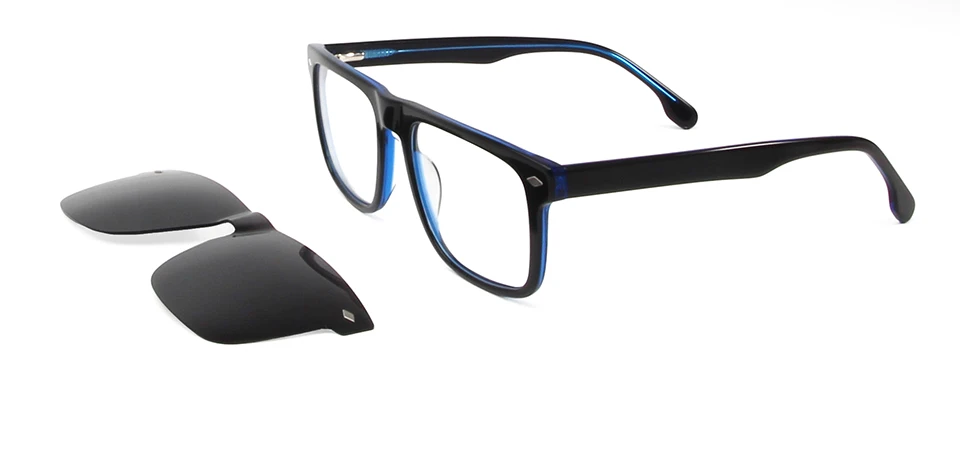 Übergroße rechteckige Vintage-Sonnenbrille, polarisiert, für Damen und Herren, magnetische Brille, zum Anklipsen, Markendesign, optischer Myopie-Brillenrahmen – Detail 24