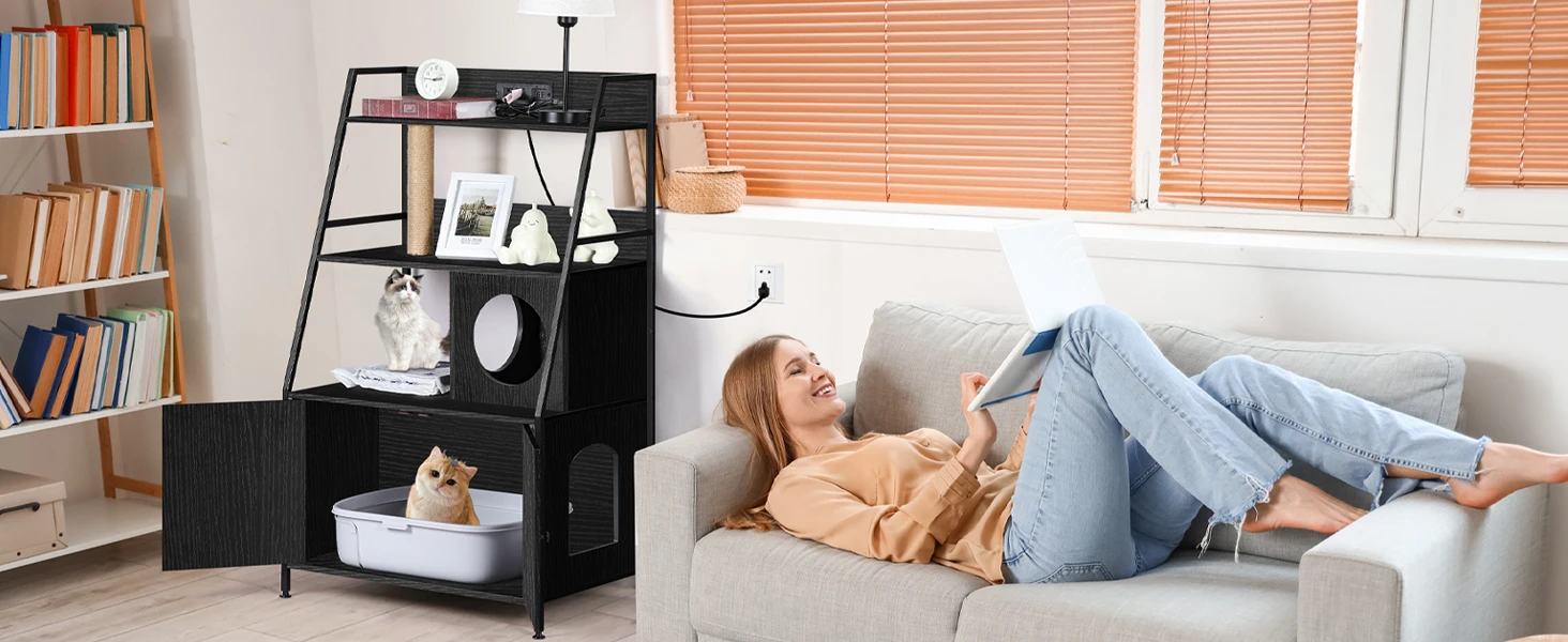 cat litter box enclosure for livingroom