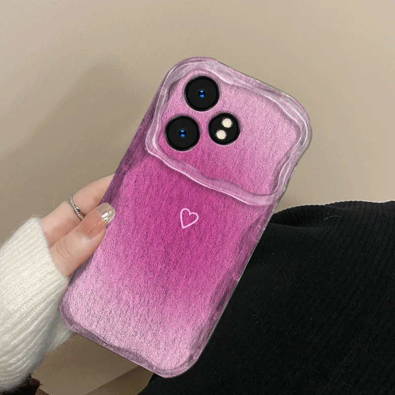 Flexible Transparent TPU Case with Shockproof Loving Heart Pattern - Protective Back Cover s