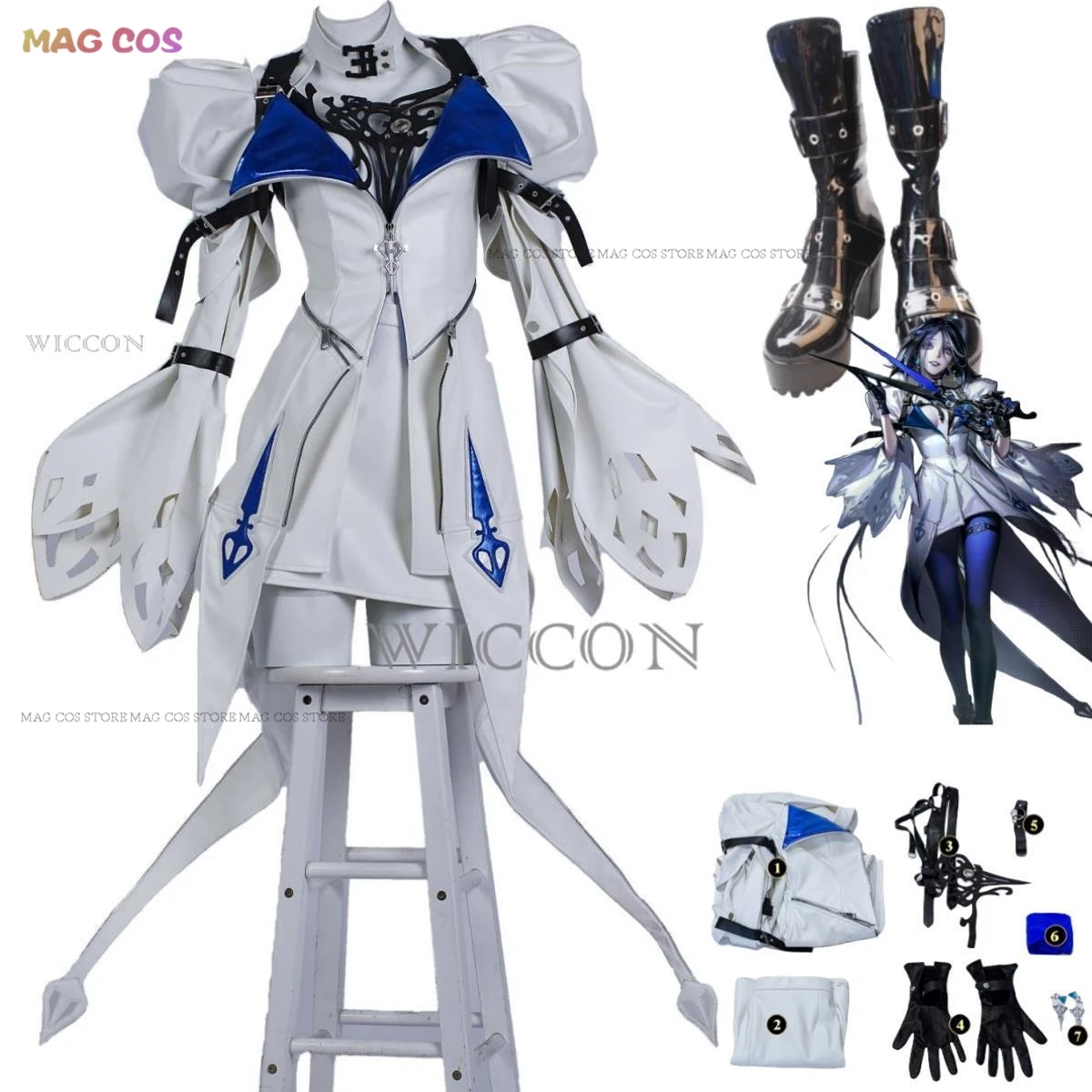 

Anime Game Path To Nowhere Adela Cosplay Costume Gorgeous Leather Skirt Shoes Woman Sexy Kawaii Carnival Masquerade Ball Suit