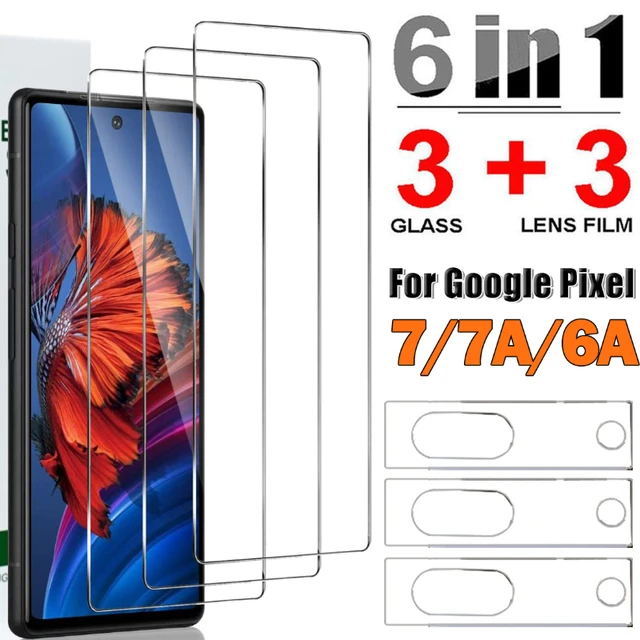 Protector de pantalla para Google Pixel 7A, película transparente de vidrio  templado para Google Pixel 7A 6 7 6A 7A, película de lente 9H - AliExpress