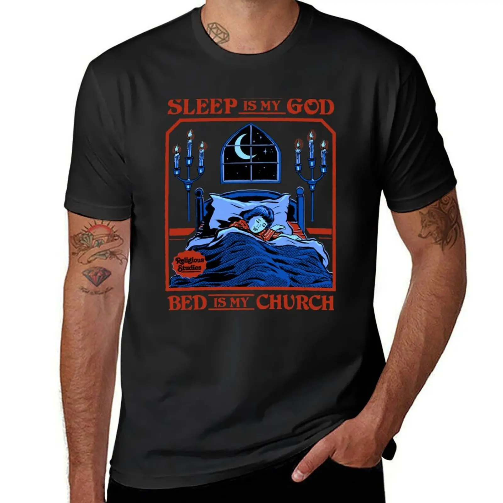 

Sleep is my God T-Shirt vintage anime clothes men workout shirt
