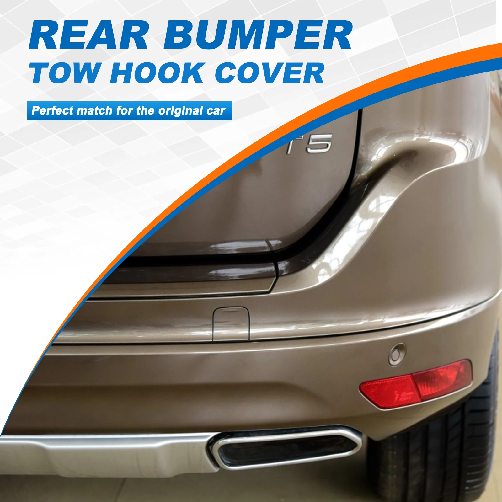Rear Bumper Tow Hook Cover Cap Towing Eye For VOLVO XC60 Accessories 2014 2015 30763427 398550368 Right Passenger Side