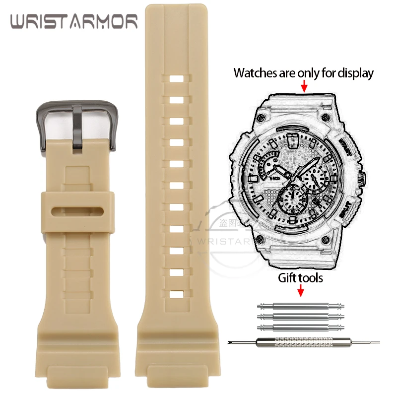 Durable Men's Sport Waterproof 20mm Resin Watch Band Replacement