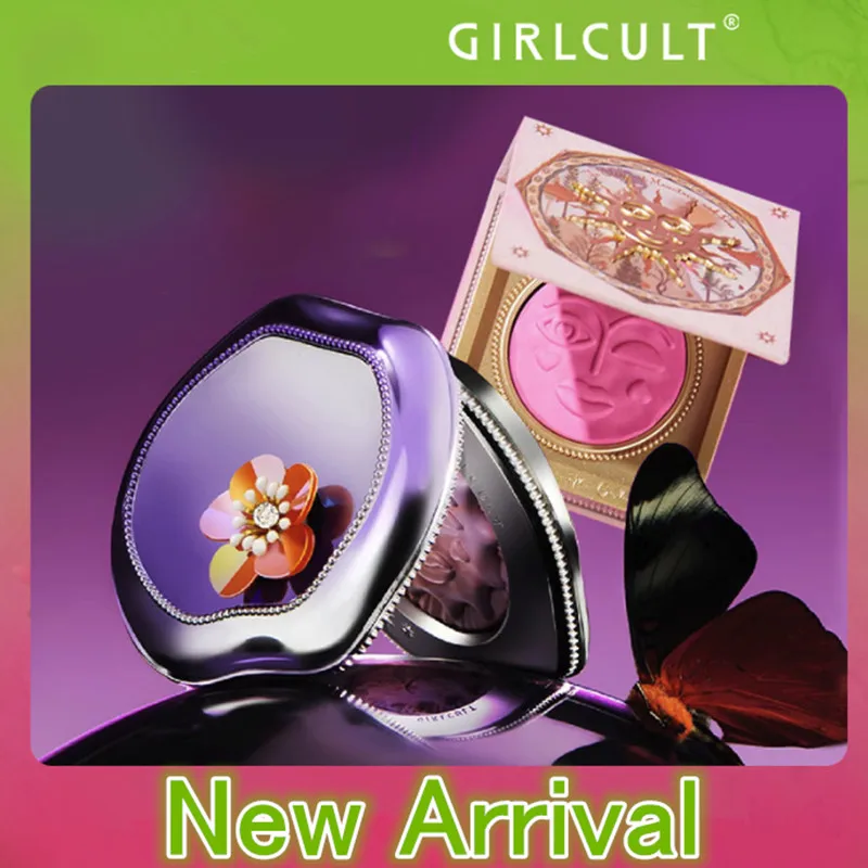 

Girlcult Face Blusher Natural Matte Glitter Nourishing Facial Cheek Contour Highlighter Blush Cream Palette Powder Makeup