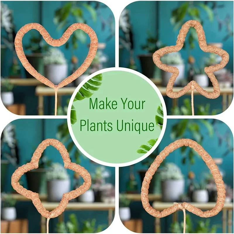 Bendable Plants Climbing Support Plant Moss Coir Pole Extension Palm Vines Stick Indoor Balcony Garden Courtyard Flower Decor