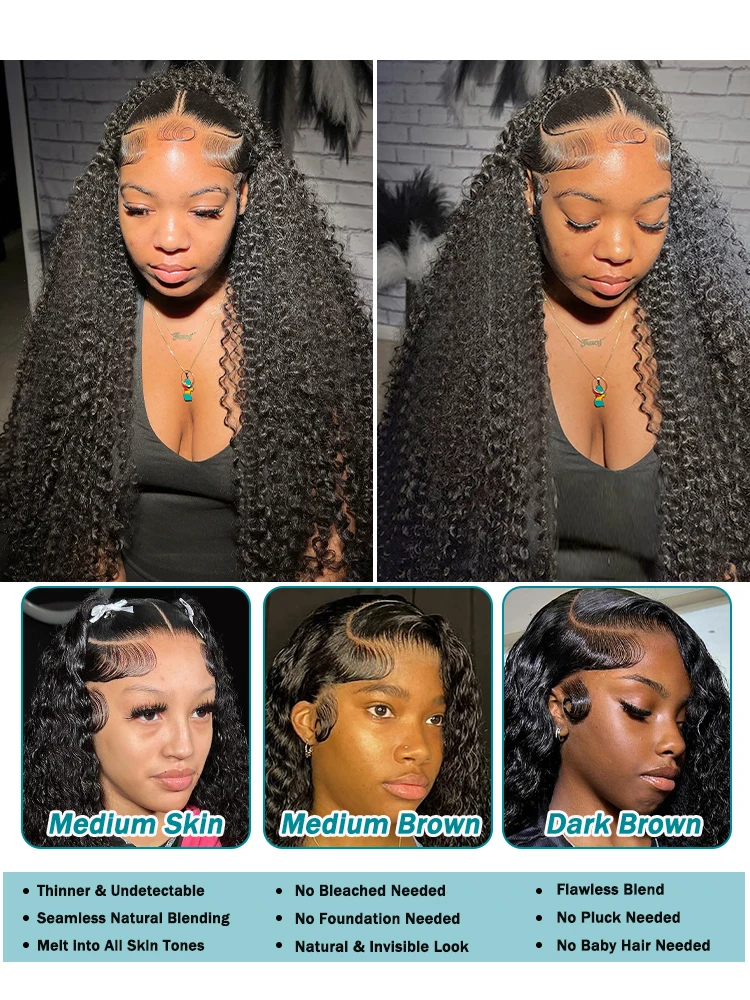 WIGIRL 250% HD 13X6 Curly 30 40 Inch Loose Deep Wave 13X4 Lace Frontal Human Hair Wigs Transparent Lace Front Brazilian Remy Wig 5
