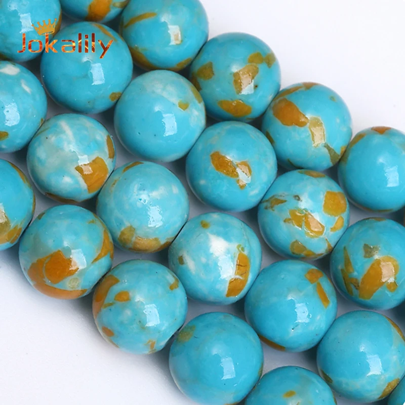 

Blue Persian Jades Stone Round Beads For Jewelry Making Loose Spacer Beads Diy Bracelet Necklace Accessories 6 8 10 12mm 15"inch