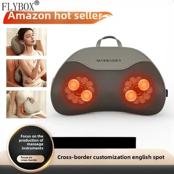 FLYBOX Mini cuscino da massaggio transfrontaliero strumento per massaggio alla vita e al collo artefatto cervicale con cuscino elettrico multifunzionale