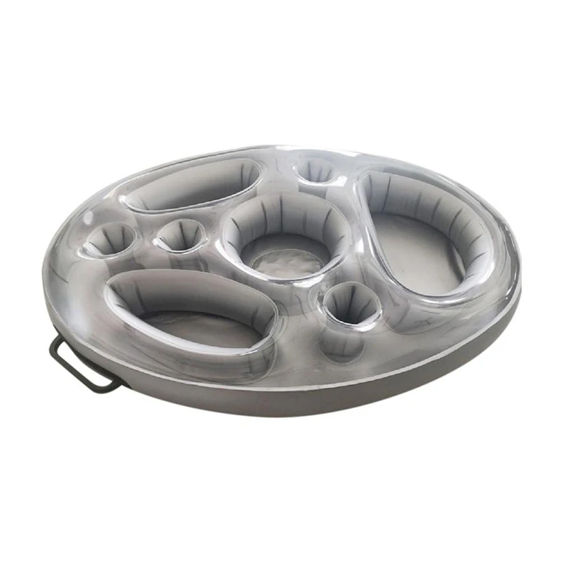 Summer Party Bucket Drinks Wine Cup Holder Inflatable Pool Float Beer Table Swimmin Pool Beach Drinking Cooler Bar Tray Outdoor inflatable pool float