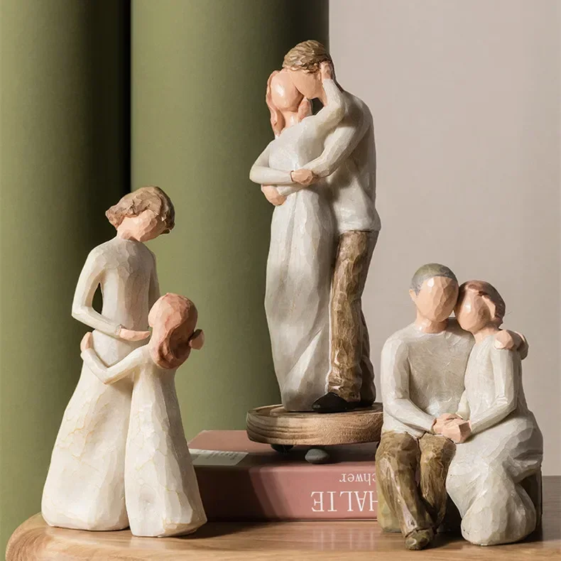 

Mother's Day Birthday Easter Wedding Gift Nordic Home Decoration People Model Living Room Accessories Family Figurines Crafts