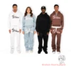 Two Piece Set Y2K Sportswear Mens Hip Hop Letter Embroidery Rhinestone Sequin Hoodie Sweatpants Oversized Sweatshirt Pants Set 1