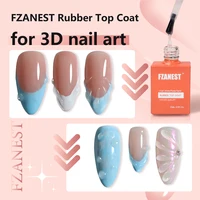 FZANEST Nail Supplies Rubber Top Coat Uñas Nail Tech Thicker Gel Nail Polish 3D Design Gel Nails Art Shell Nail Polish 1