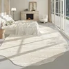 Light Luxury Living Room Decoration Carpet Irregular Shape Rugs for Bedroom Fluffy Soft Marble Plush Rug Thick Anti-slip Floor 4