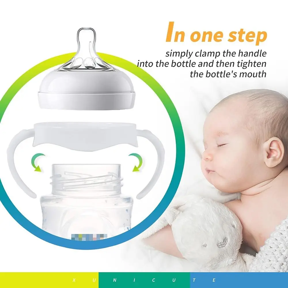 Easy Grip Baby Bottle Handles Universal Durable Baby Bottle Holder Safe Baby Feeding Bottle Accessories for Philips Avent 5