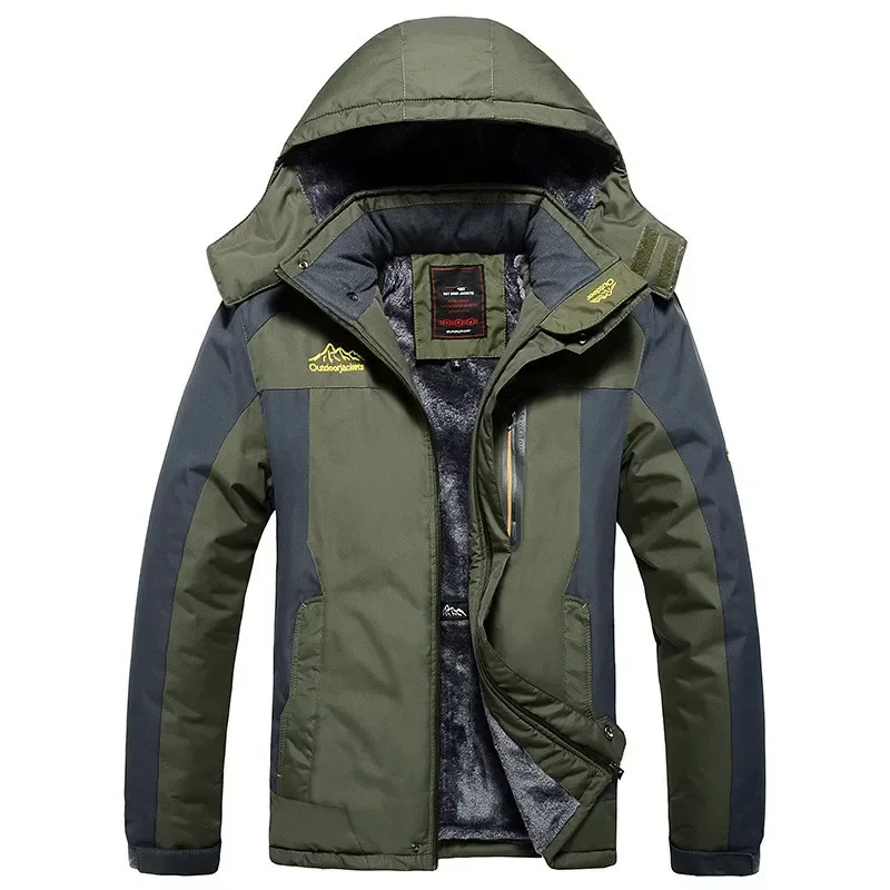 2023 Winter Jacket Men Thick Warm Waterproof Hooded Parka Coat Windbreaker Military Fleece Jacket PlusSize 9XL Jaqueta Masculina