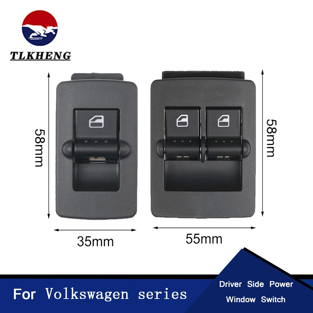 

Driver Side Power Window Switch for BEETLE 9C1, 1C1 1.4 1.6 2001-2010 1C0959527A 1C0959855A Window Control Switch Button