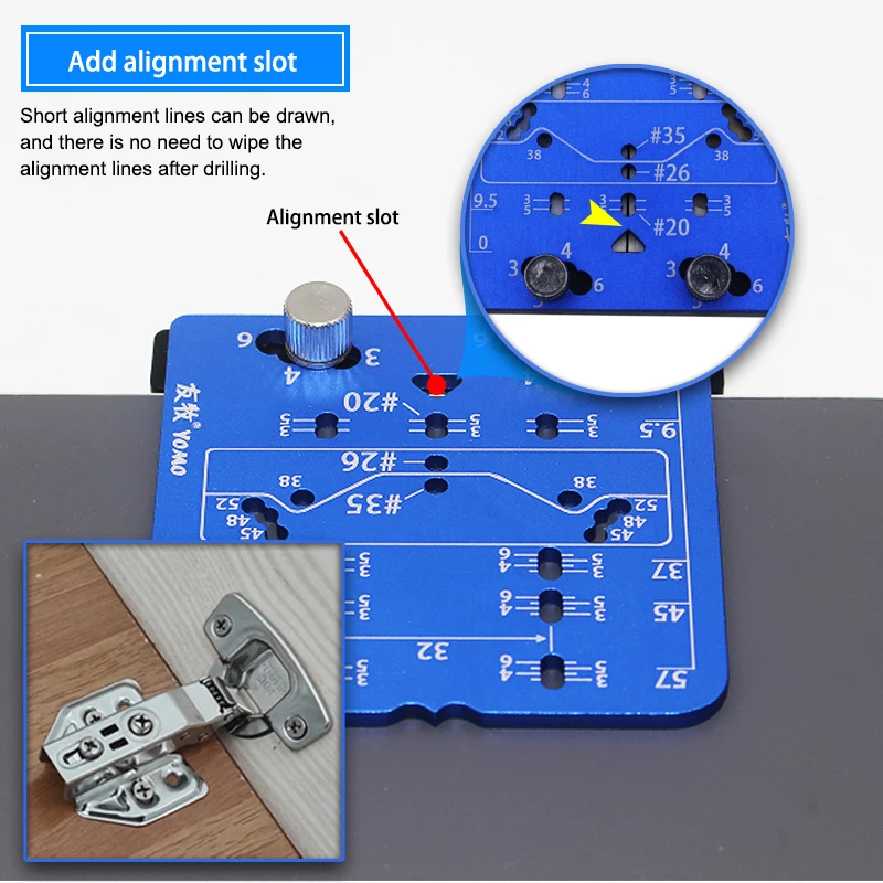 35mm Hinge Boring Jig 26mm Hinge Hole Drilling Guide Locator Drilling Jig Drill Bits Woodworking Door Hole Opener Cabinet