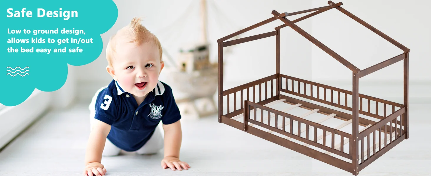 twin size house bed frame