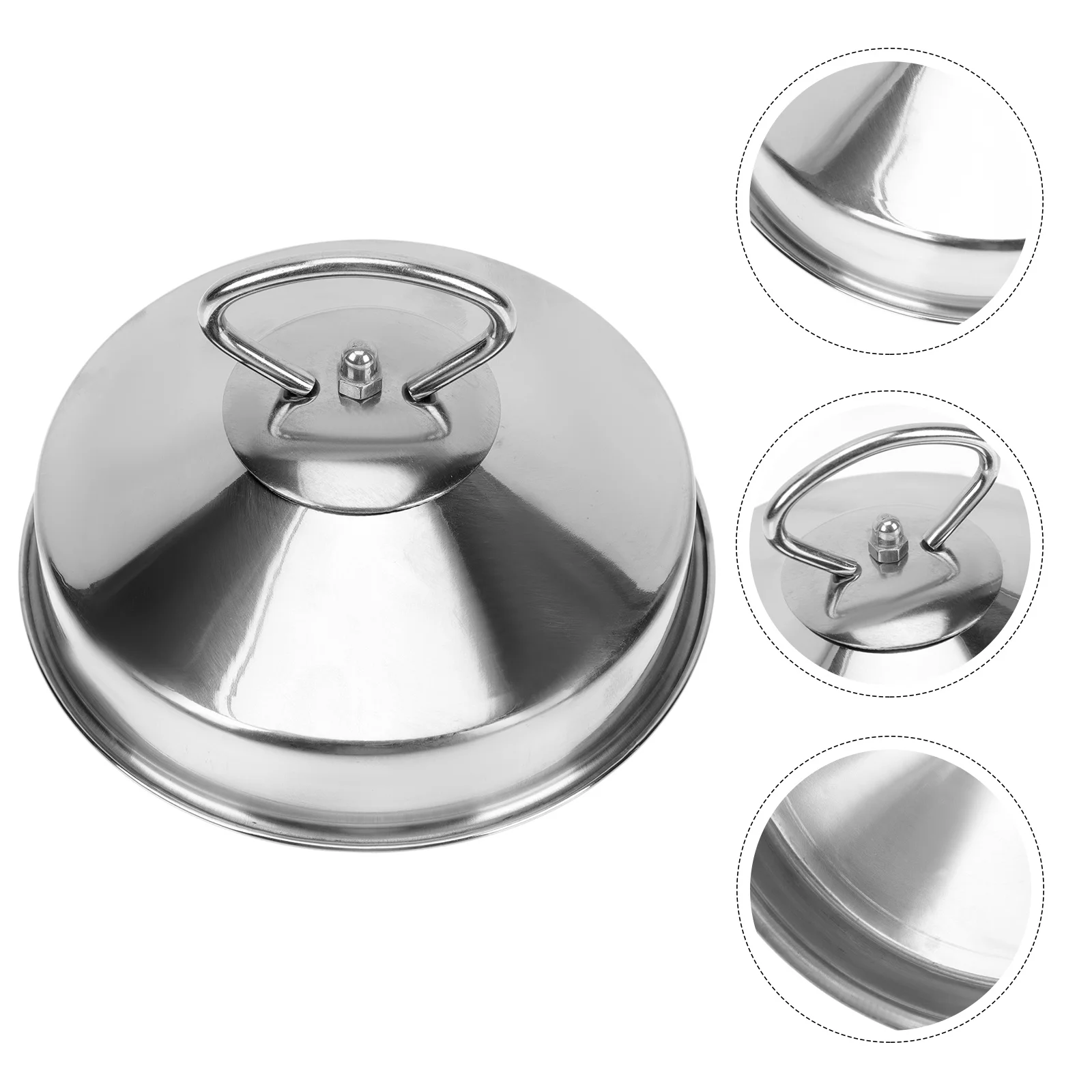 

Cover Lid Dome Pot Steamer Basting Pan Grill Pan Lids Cooking Steaming Melting Metal Replacement Steam Skillet Wok Iron