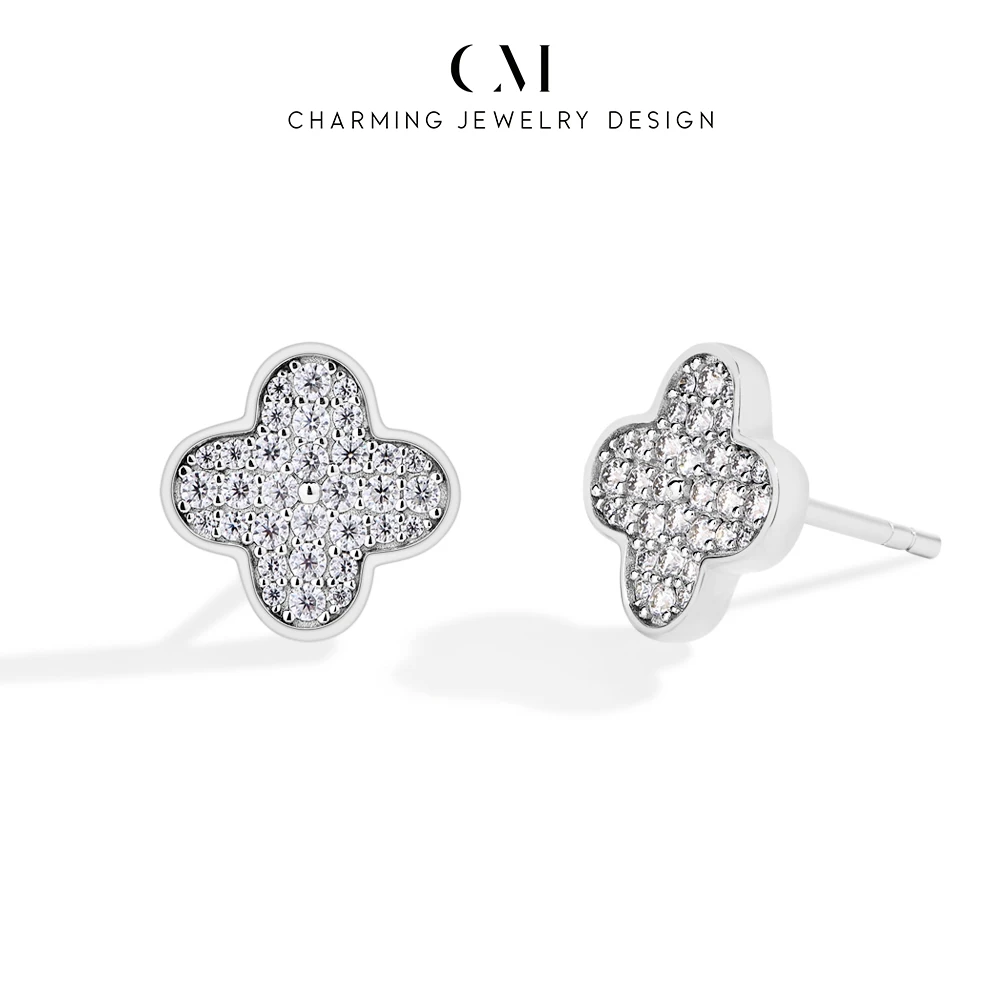 CHARMING-Spakling-Round-Cut-Full-D-VVS1-Color-Moissanite-S925-Silver ...