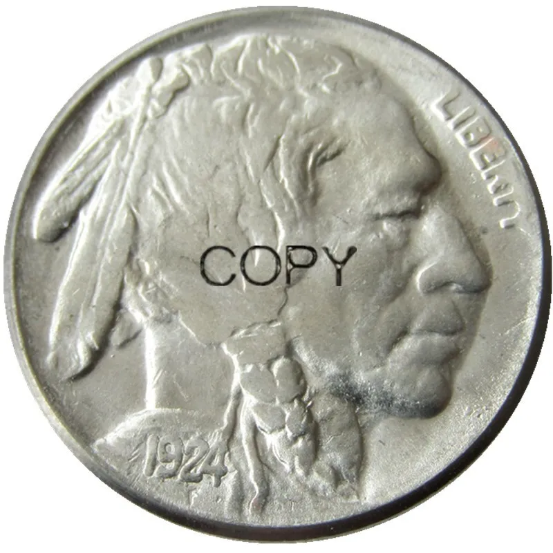 Us 1924 Buffalo Nickel Five Cents Copia Moneta Decorativa