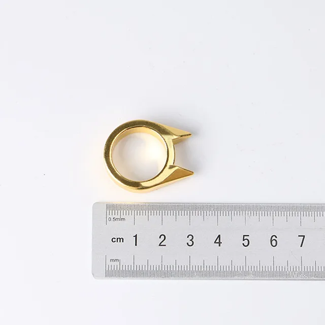 1Pc Safety Survival Ring EDC Tool Self Defence Stainless Steel Ring Finger Defense Ring Tool for Women Men 6