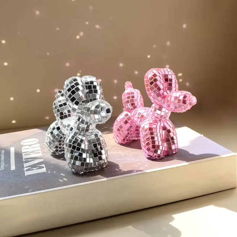 Collectible Small Statues, Decorative Items Featuring Aesthetic Disco Balls, Academic-Style Home Decor, Charming Room Decorations, and Gifts for Dog Lovers
