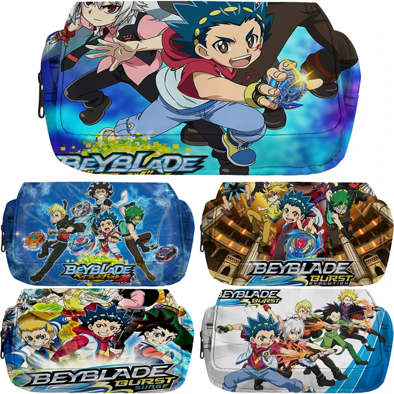 

Карандаш Beyblade в стиле аниме, искусственная холщовая маленькая косметика, детские школьные принадлежности, коробка для ручек, сумки на молнии для хранения, органайзер, сумка для карандашей