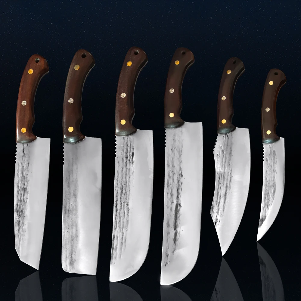 

Hand Forged Blade Butcher Boning Knife Cleaver Meat Vegetable Kitchen Knives Chef Cooking Utility Knives Stainless Steel Knife