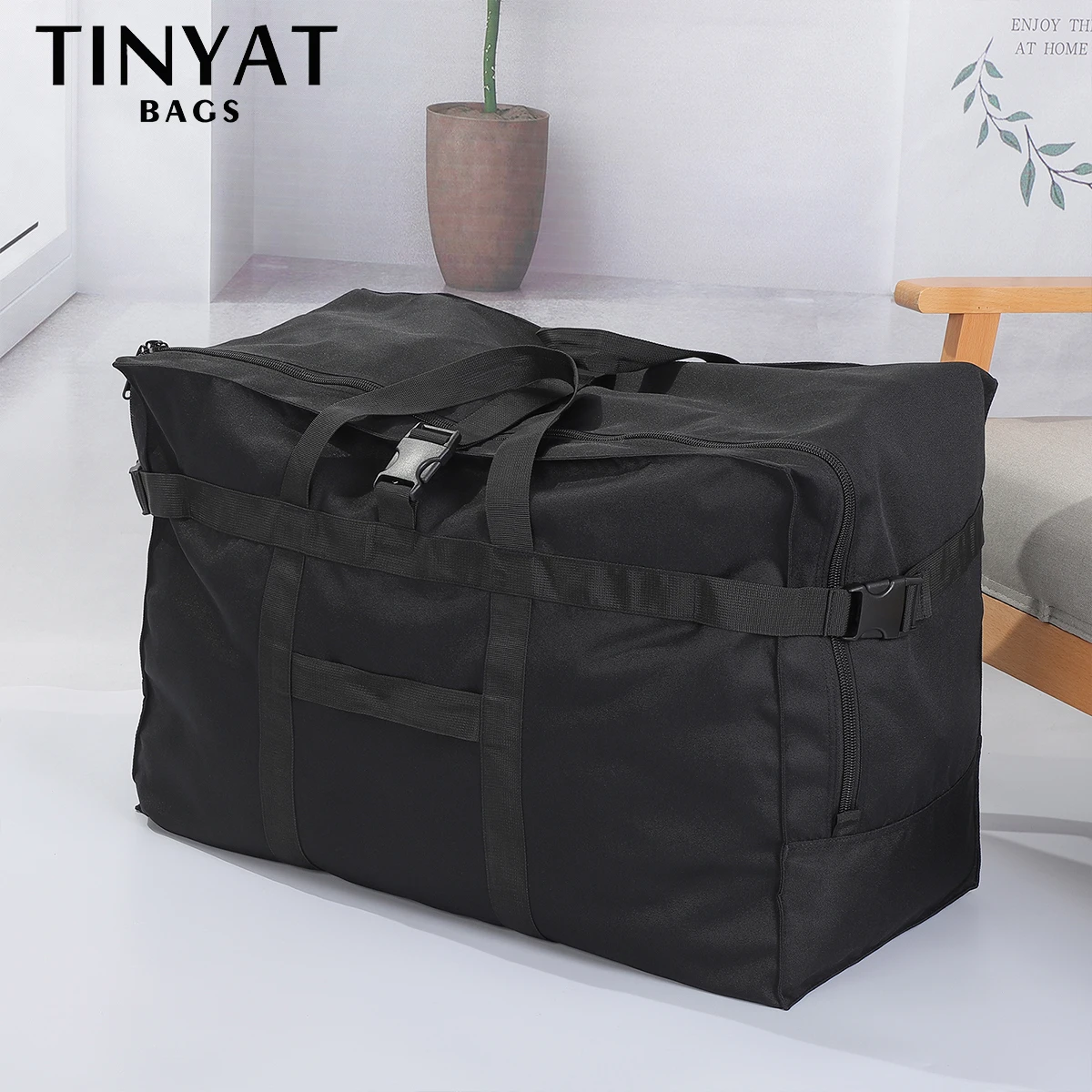 Large Capacity Travel Bag Black Folding Travel Bag Folding Travel