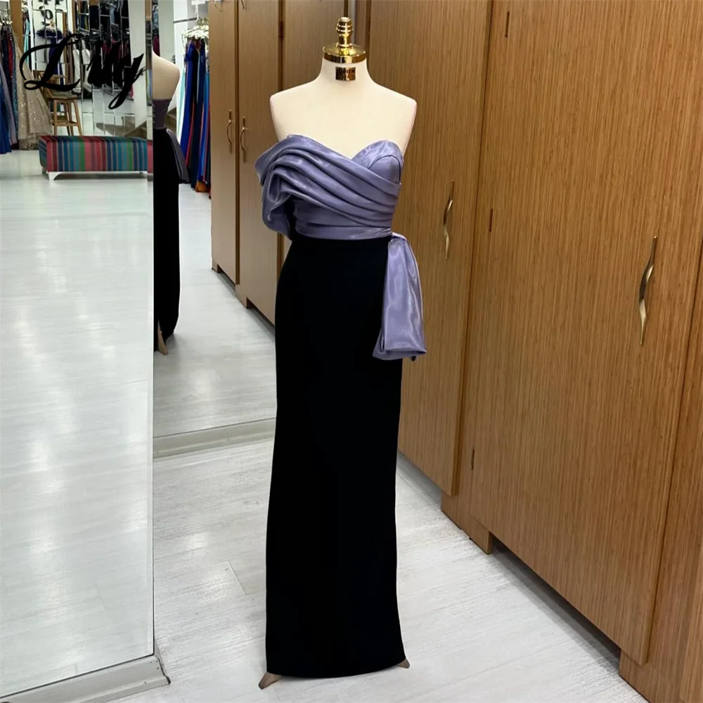 

Lily Off the Shoulder Evening Gown Mermaid Sexy Elegant Prom Dresses Pleat Blue Sweetheart Wedding Evening Dress robes de soirée