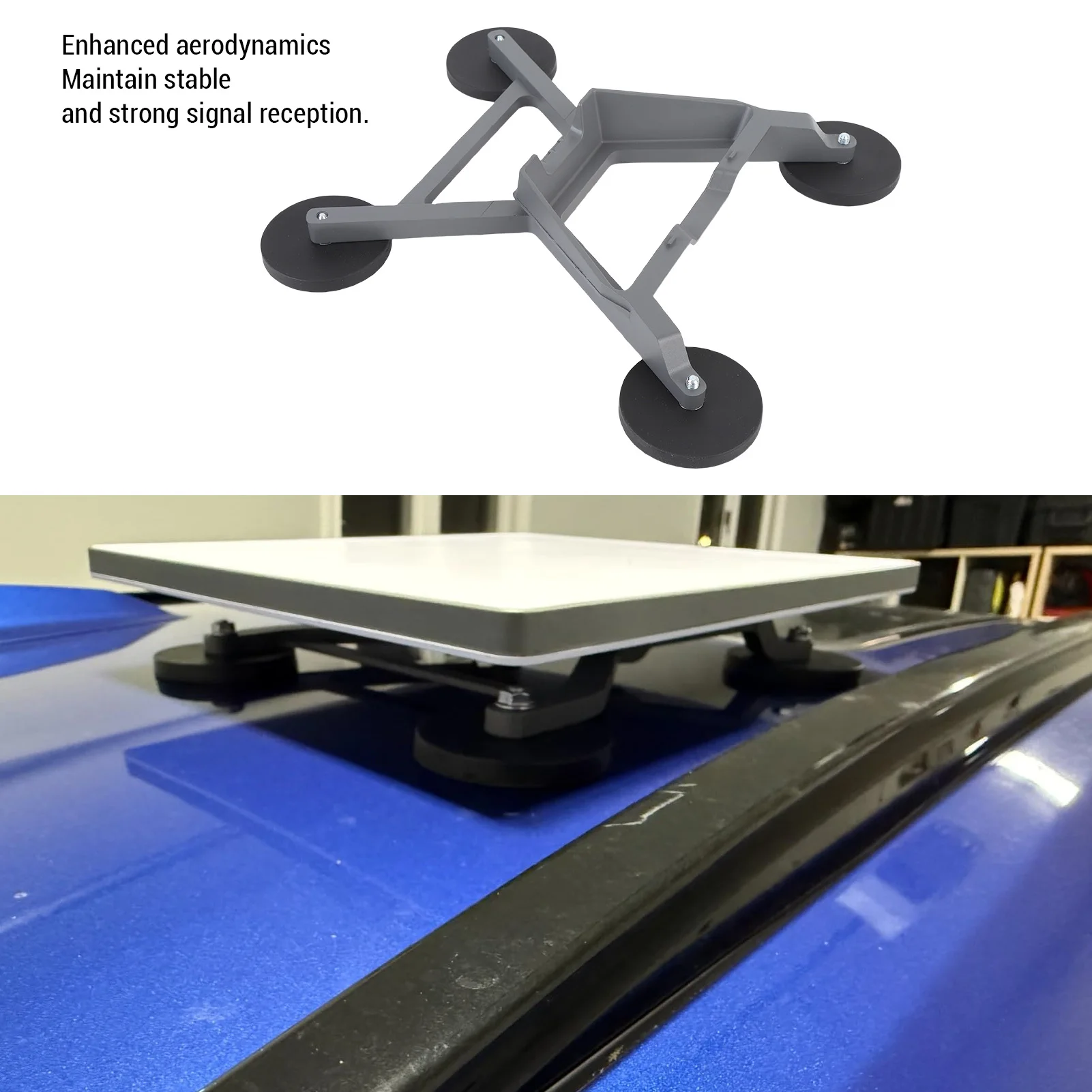 Magnetic Quick Release Roof Mount Aerodynamic Magnetic Car Roof Mount Strong Magnetic Force Weather Proof for Camping Vehicles