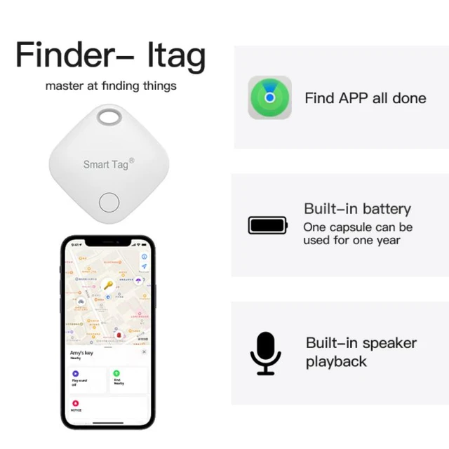 Smart Air Tag For Apple Find My Mini Smart Tracker GPS Tracker Reverse  Track Lost Mobile Phone Pet Children IOS System Smart Tag - AliExpress