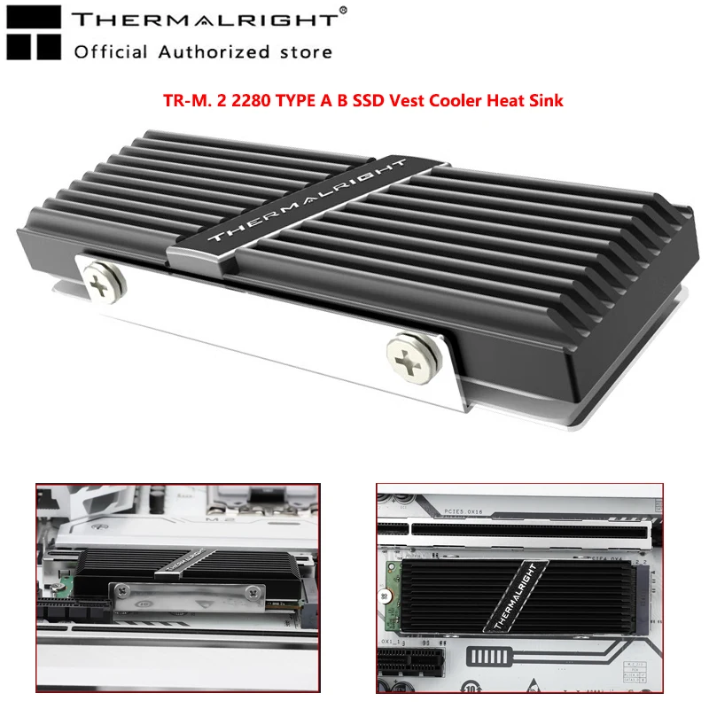 Thermalright TR M 2 2280 TYPE A B SSD Vest Cooler Radiator Aluminum thermalright-tr-m-2-2280-type-a-b-ssd-vest-cooler-radiator-aluminum