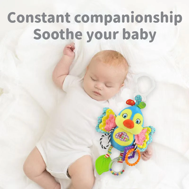 Baby Toys Soft Animal Ring The Bell Toy Children Sleep Companion Give Baby Long Time Companion Cartoon Toys Take Exercise Finger Grip Toys General Toy