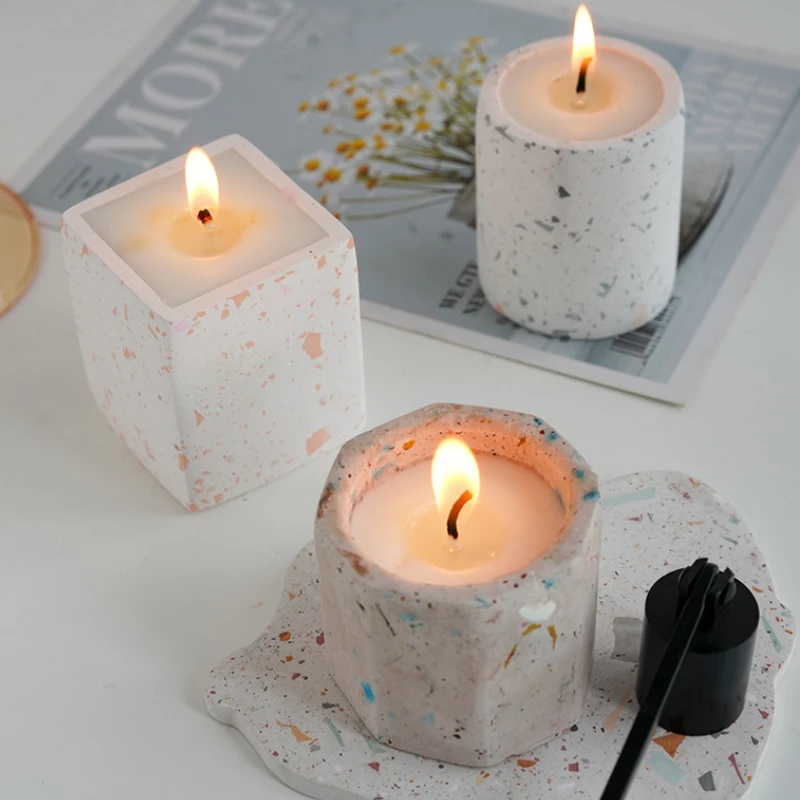 Silicone Mold 3 Holes Round Concrete Planter DIY Flowerpot Ice Cup Gypsum Resin Mold Candle Can Making Home Decoration flower silicone mould silicone mold
