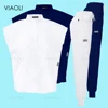 Scrubs Uniforms Sets Medical Nursing Hospital Working Clothes Solid Color Surgical Gowns Breathable Scrub Top Joggers Pants Suit