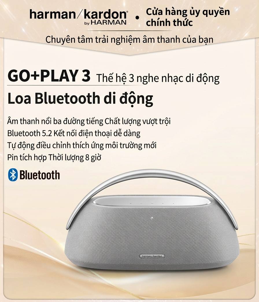 Loa Bluetooth Harman Kardon GO+PLAY3 Stereo dành cho gia đình và ngoài trời
