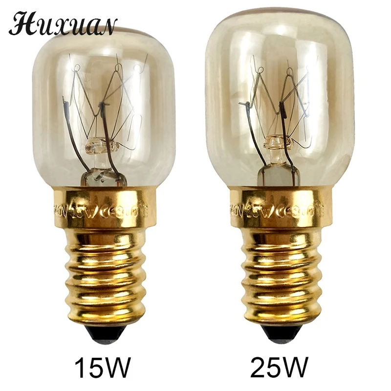 

High Temperature Bulb 15W 25W E14 300 Degree Microwave Oven Light Bulbs Tungsten Filament steamer Lamp Bulbs Salt Light Bulb