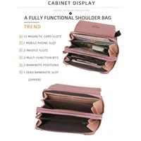 Women Long Wallet Korean Version Crossbody Bag Double Zipper Large Capacity Clutch Bag Shoulder Handbag Female Mobile Phone Bag - Image 3