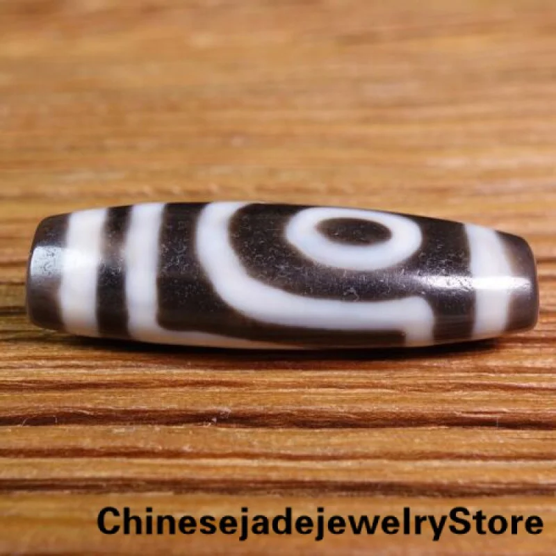 

Ancient Tibetan DZI Beads Old Agate Lucky 2 Eye Totem Amulet Pendant GZI #1339