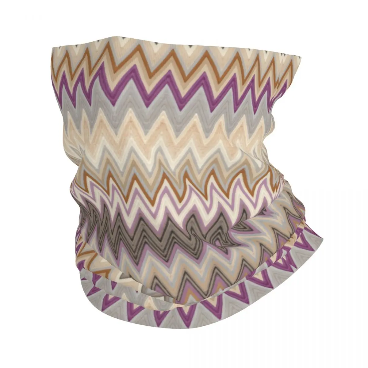 Modern Zig Zag Geometric Art Winter Headband Neck Warmer Donna Uomo Ski Hunting Tube Sciarpa Bohemian Face Bandana Ghetta