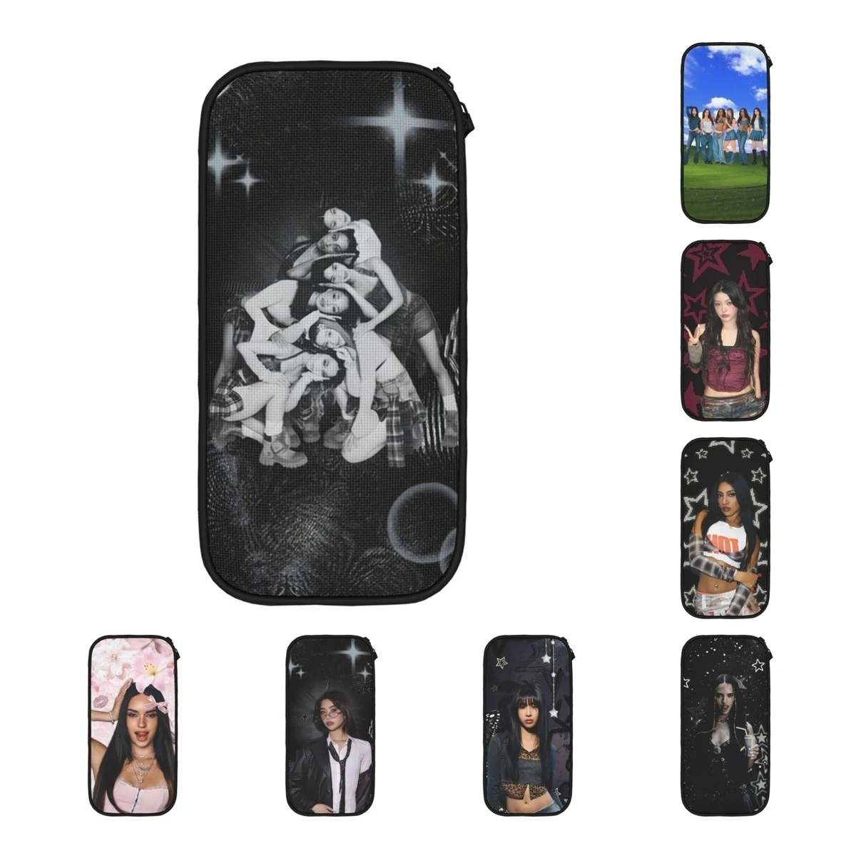 Astuccio per matite Katseyes Kpop Girl, borse per penne alla moda, per ragazze e ragazzi, di grande capacità, per materiale scolastico, astucci per cosmetici