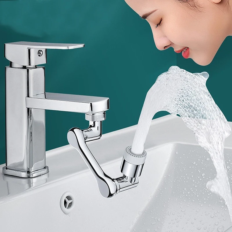 Metal 1080° Universal Rotation Faucet Sprayer Head for Faucet Extender Aerator Bubbler Nozzle Kitchen Tap Washbasin Robot Arm
