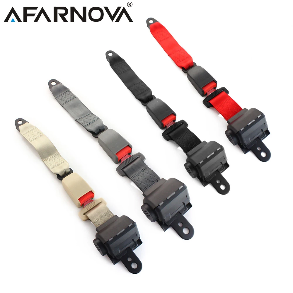 Afarnova-cinturón de seguridad Universal de dos puntos para coche, accesorio ajustable para Interior de coche