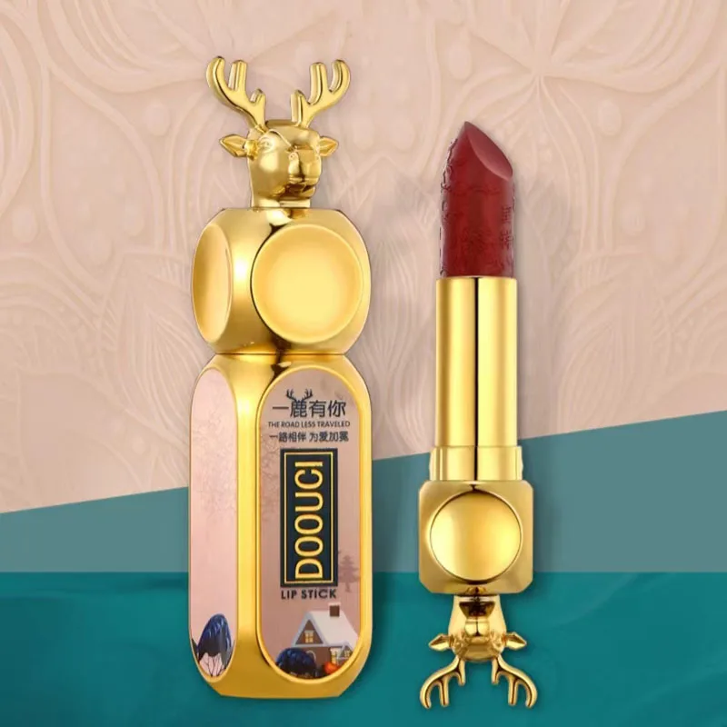 Chinese Style Lipstick Gift Set Box Lasting Moisturizing Nourishing red Lip stick Cosmetics women beauty makeup set 3