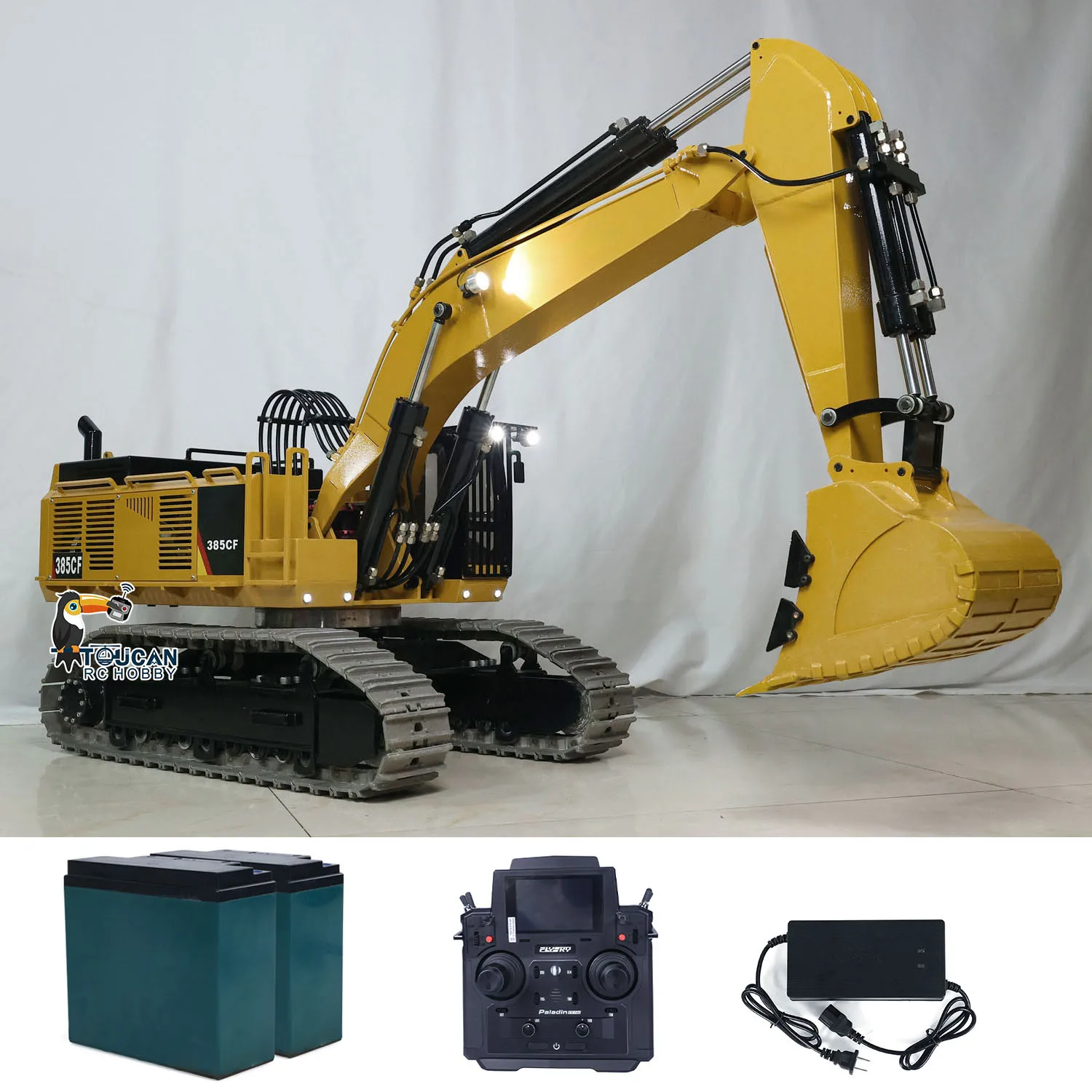 Metalowa 1/8 385CF Giant Hydrauliczna koparka RC Wytrzymałe koparki sterowane radiowo PL18EVLite TOUCAN Ciężarówki Samochody Pojazdy Zabawki dla chłopca 4 Metalowa 1/8 385CF Giant Hydrauliczna koparka RC Wytrzymałe koparki sterowane radiowo PL18EVLite TOUCAN Ciężarówki Samochody Pojazdy Zabawki dla chłopca - Image 4