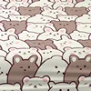 1 Cartoon Cute animal bear printed matte Fitted Sheet, bedroom printed bed cover, bedding (excluding pillowcases) 6